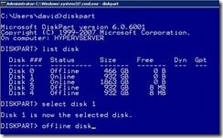 hyper-v offlining disk